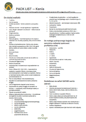 Pack List