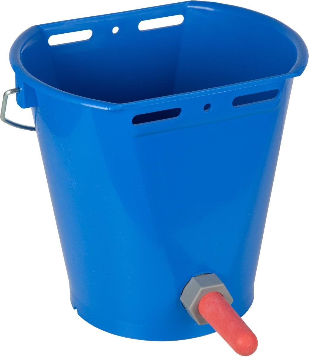 Wiadro do pojenia cieląt kompletne, 8 l, niebieskie, Canagri