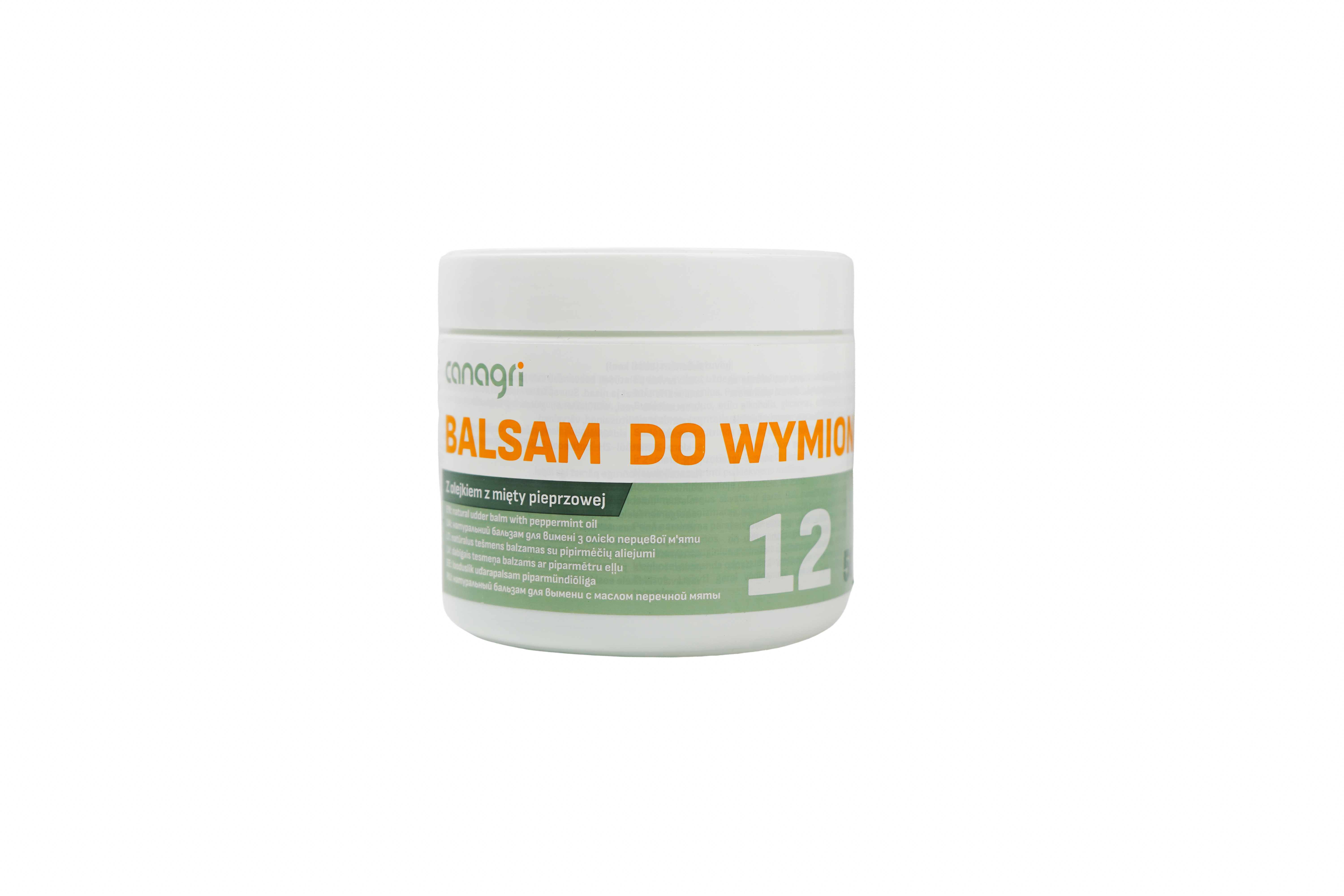 Balsam do wymion z olejkiem z mięty pieprzowej ”12”, 500 ml, Canagri