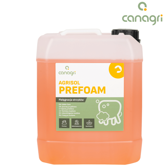 Pianowy płyn do mycia wymion Agrisol PreFoam 70, 5 kg, Canagri