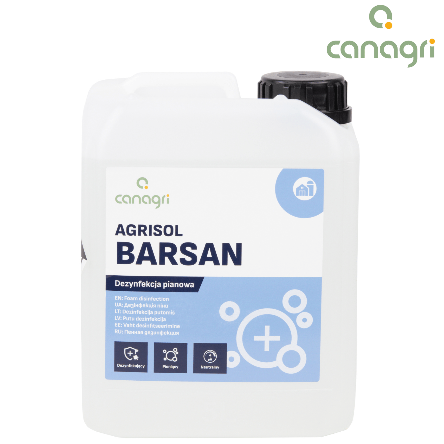 Preparat do mat dezynfekcyjnych Agrisol Barsan 76, koncentrat, 5 kg, Canagri