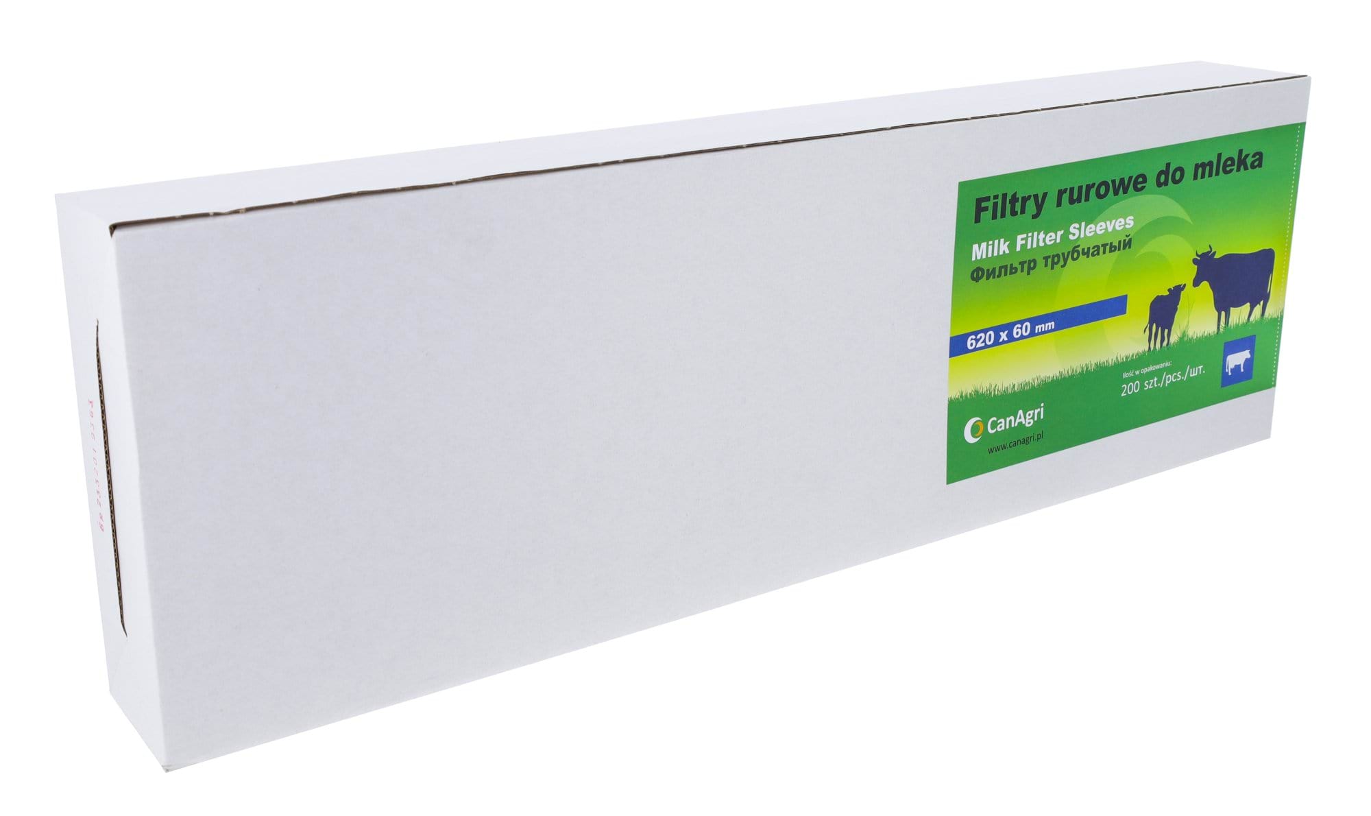 Filtr rurowy do mleka, 620 x 60 mm, 200 szt., Canagri