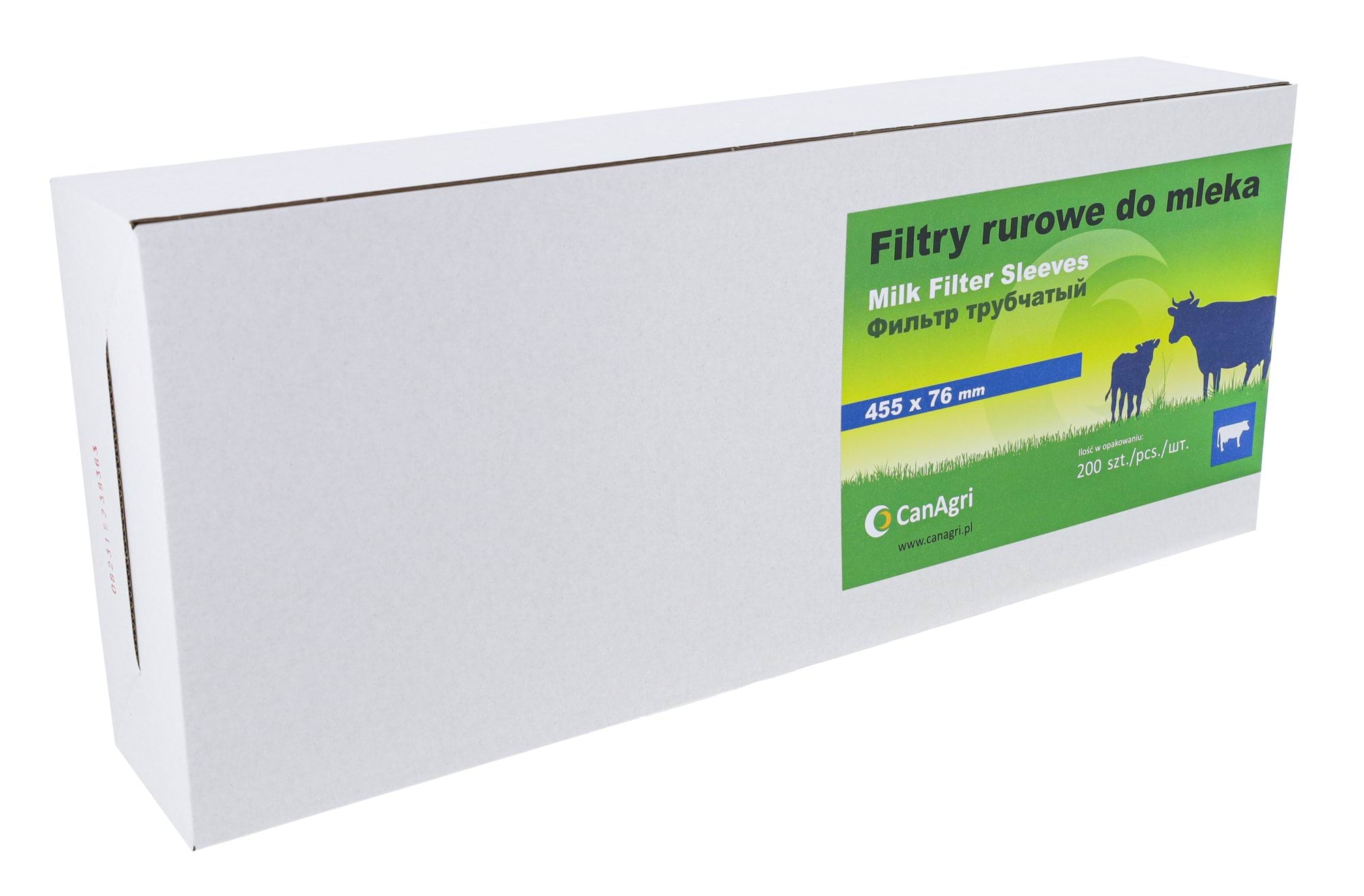 Filtr rurowy do mleka, 455 x 76 mm, 200 szt., Canagri
