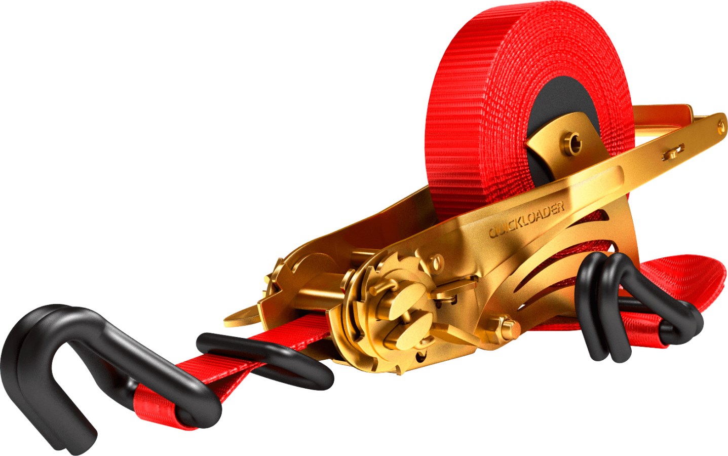 Pas transportowy, automatyczny Quickloader, 4,5m x 25mm, 1200 kg, 2,76 kN, czerwony, Kerbl