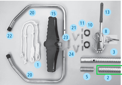 Prowadnica do wycielacza, część dolna, Kerbl