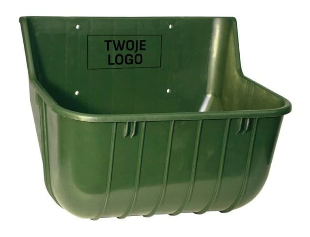 Karmidło prostokątne, oliwkowy, 15 l, logowane, Kerbl