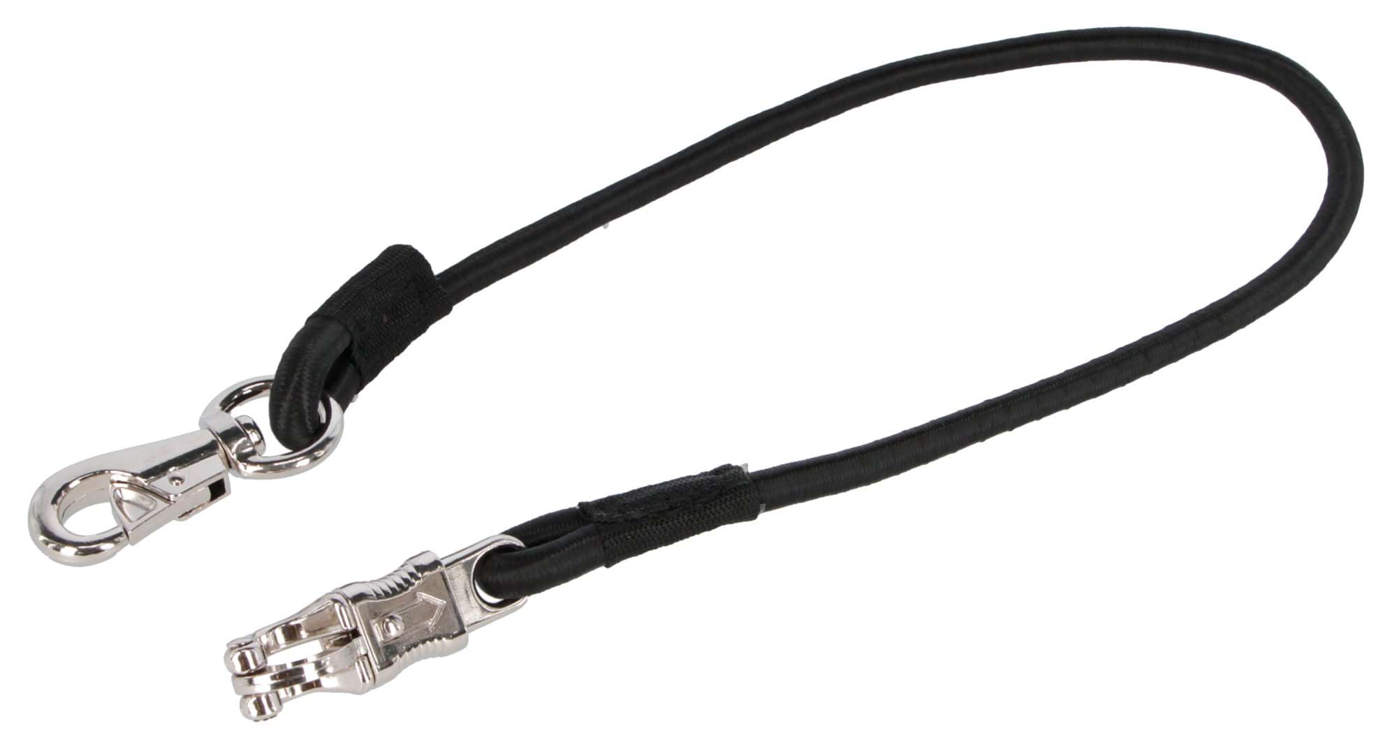 Elastyczna linka do przywiązywania konia, czarny, 50 cm, Kerbl