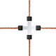 Złączka krzyżowy do plecionki Litzclip® 3 mm, 5 szt