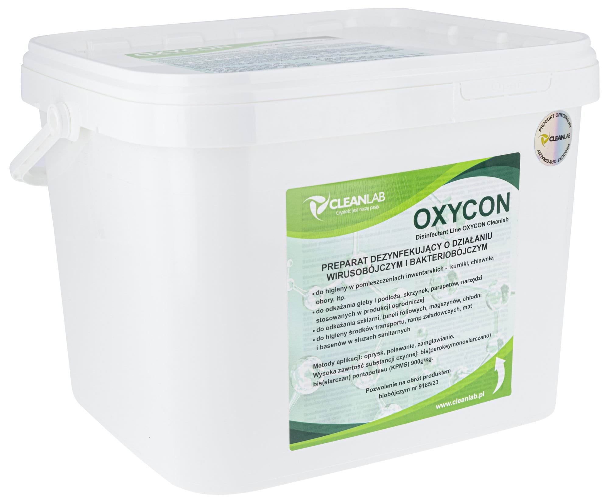 Preparat dezynfekujący o działaniu wirusobójczym i bakteriobójczym OXYCON, 10 kg