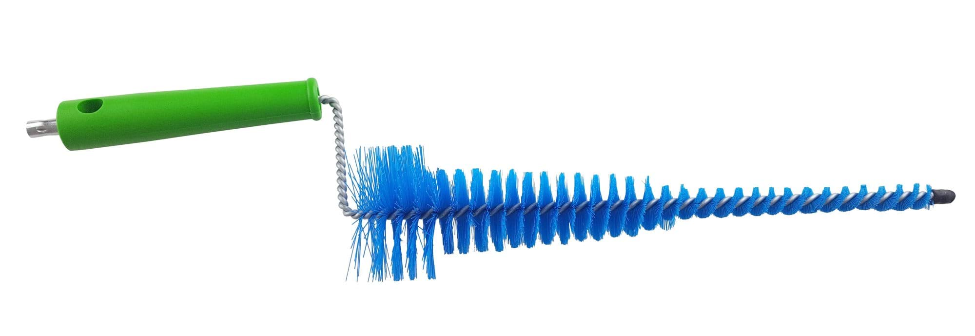 Szczotka do gum strzykowych, 3 stopniowa, zielony/niebieski, 44 cm