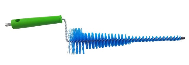 Szczotka do gum strzykowych, 3 stopniowa, zielony/niebieski, 44 cm