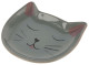 Talerz ceramiczny dla kota Kitty, 14 x 14 x 2 cm, szary, Kerbl