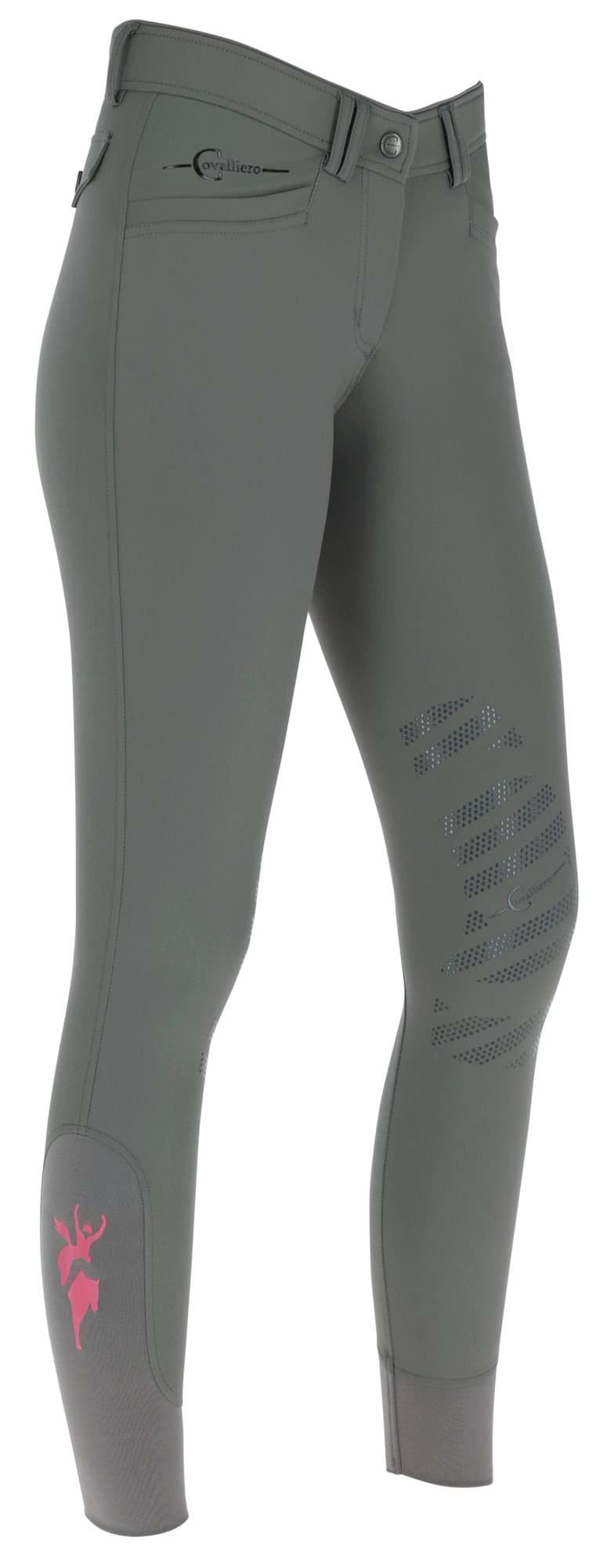 Bryczesy Janne x PinkRibbon, damskie, grafitowy, roz. 44, Covalliero