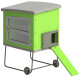 Mobilny domek dla kur, Mobile Coop, 120 x 105 x 166,5 cm, tworzywo sztuczne, zielony, Kerbl