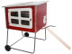 Mobilny domek dla kur, Mobile Coop, 111 x 116 x 141 cm, drewno, czerwony, Kerbl