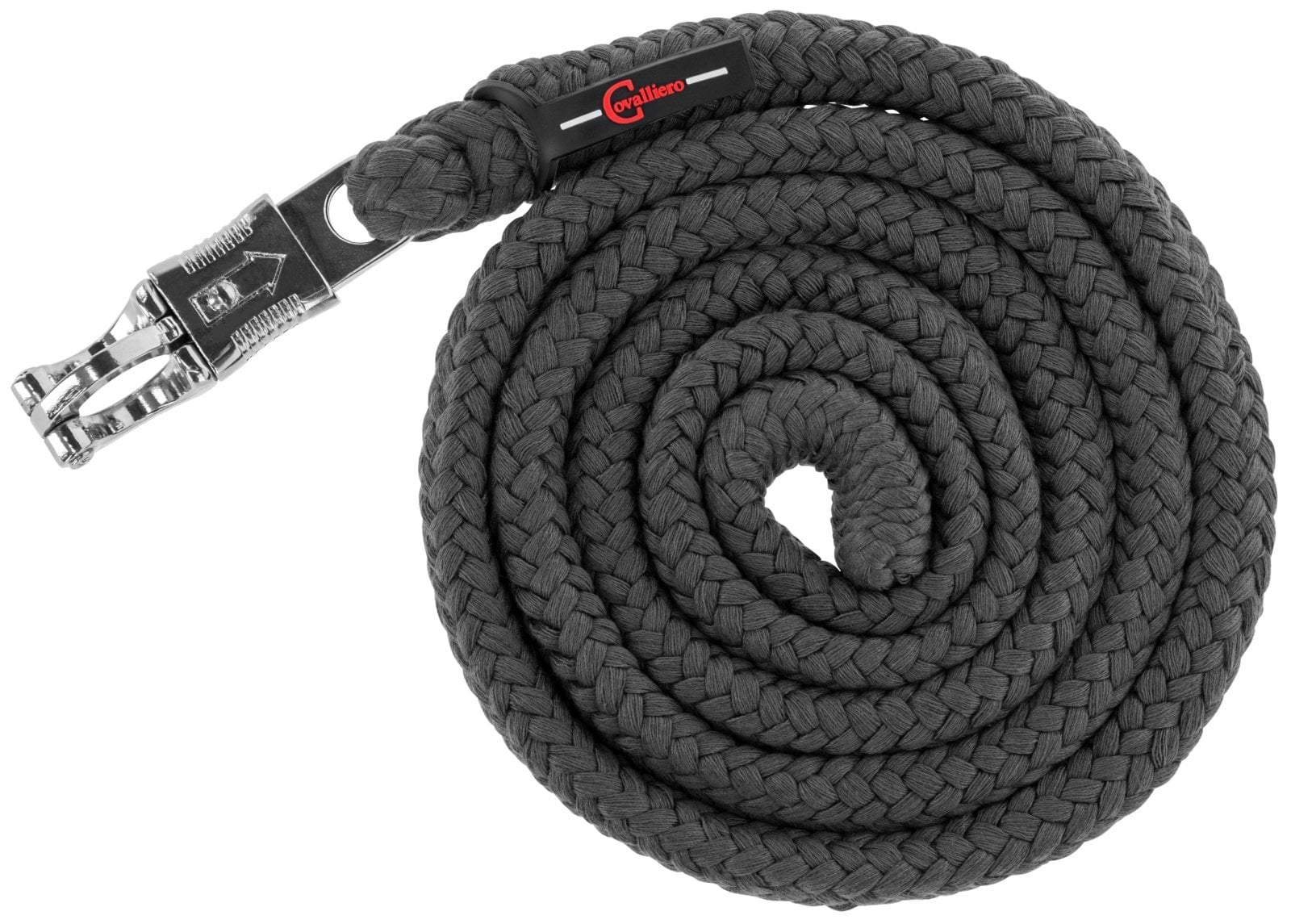 Uwiąz dla konia ClassicSoft, bezpieczny karabińczyk, szary, 200 cm, Covalliero