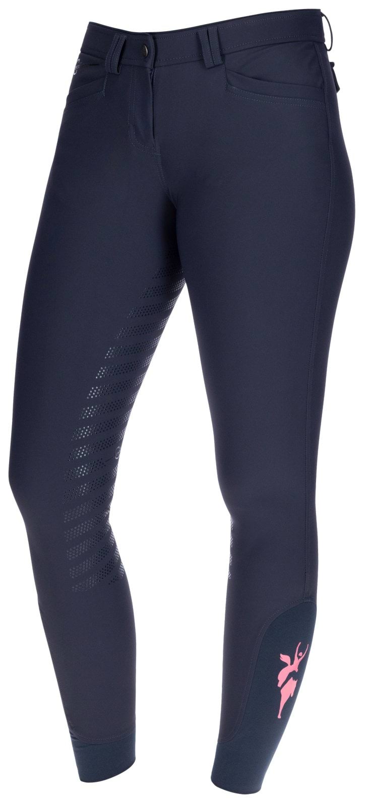 Bryczesy Janne x PinkRibbon, damskie, pełny lej, ciemnogranatowy, roz. 34, Covalliero