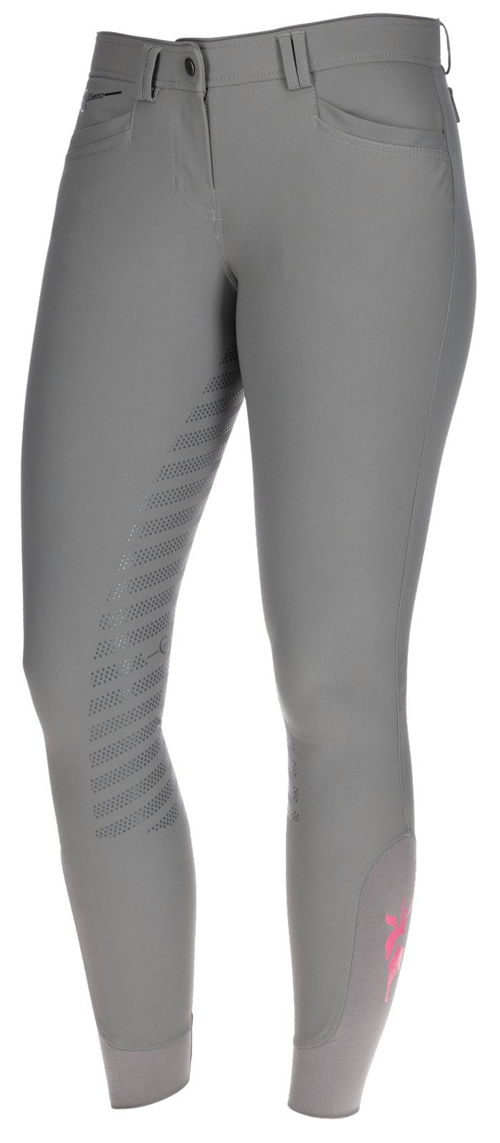 Bryczesy Janne x PinkRibbon, damskie, pełny lej, grafitowy, roz. 38, Covalliero