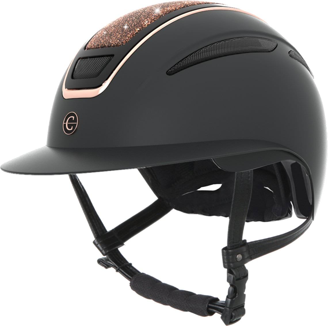 Kask jeździecki Elite Polo, różowe złoto, 59-61 cm, Covalliero