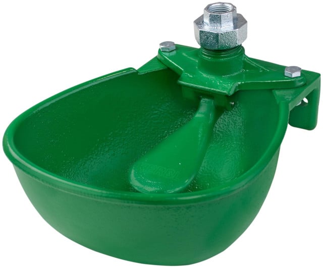 Poidło miskowe żeliwne, dla bydła i koni, typ PM-6, 2,5L, oliwkowe, Kerbl