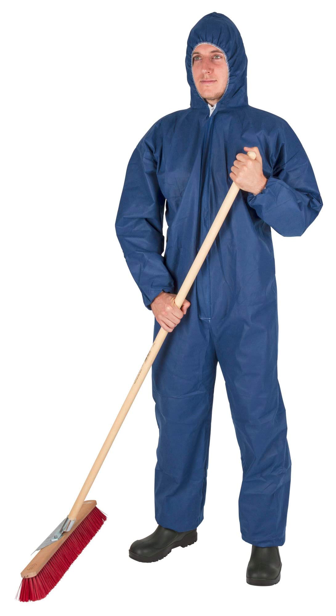 Kombinezon ochronny Basic, niebieski, roz XL, z kapturem, Kerbl