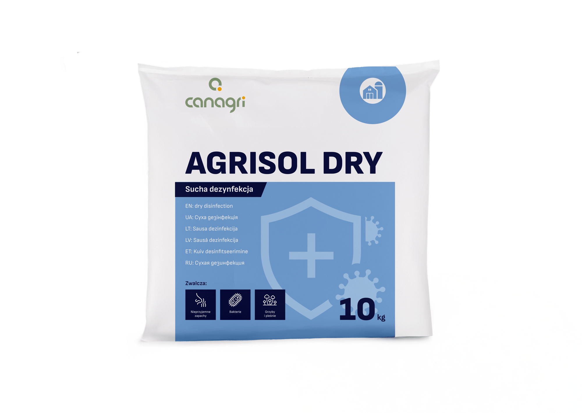 Preparat do suchej dezynfekcji, Agrisol Dry, 10 kg, Canagri