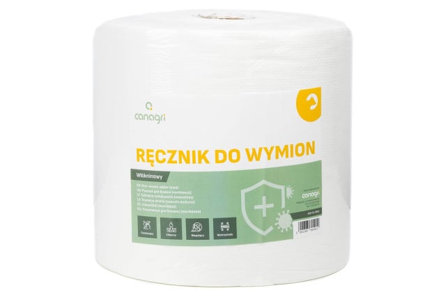 Włókninowy ręcznik do wymion, niepylący, 60 g/m2, 1800 g, 26 x 25 cm, Canagri