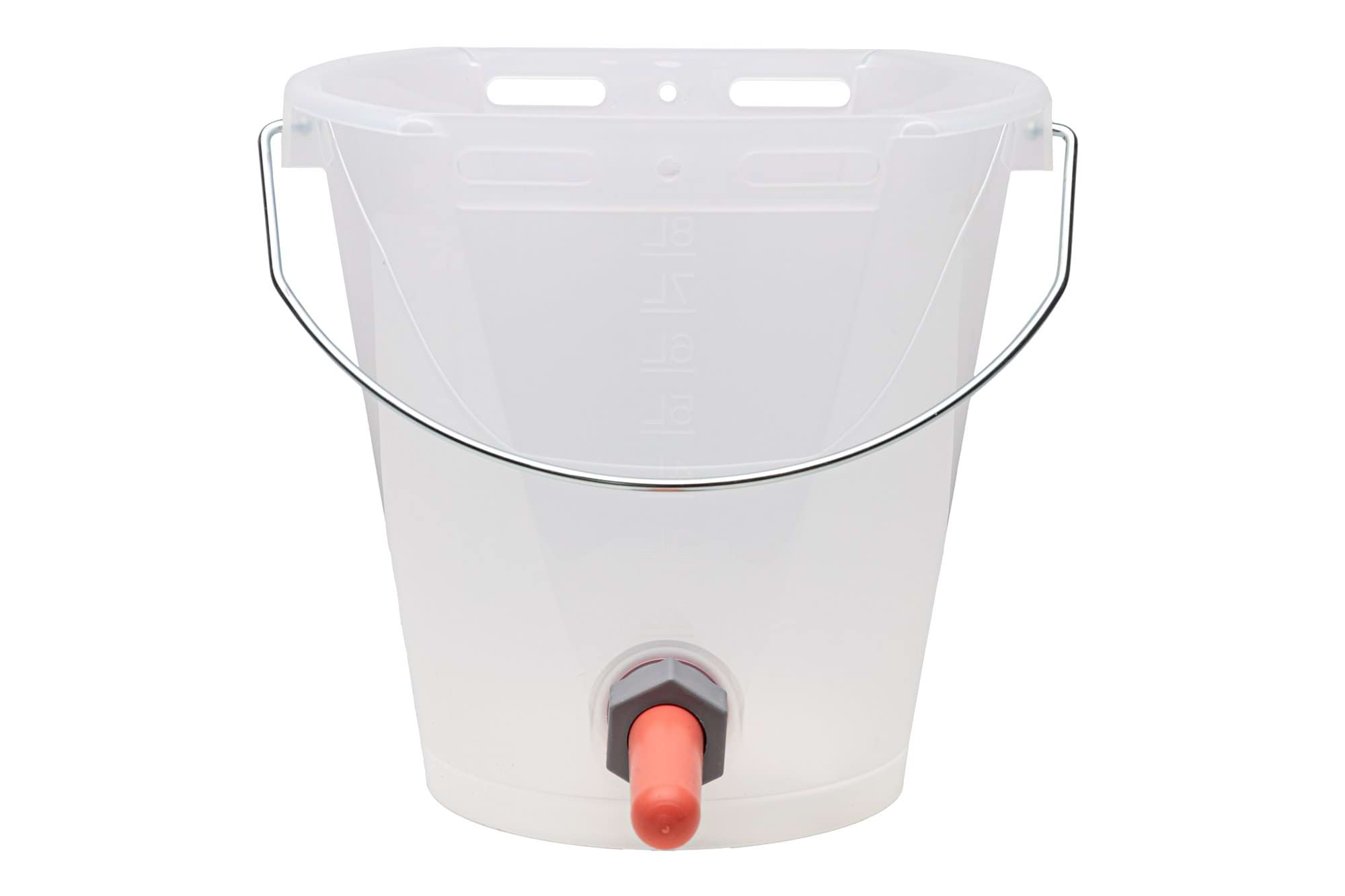 Wiadro do pojenia cieląt kompletne, 8 l, transparentne, białe, Canagri
