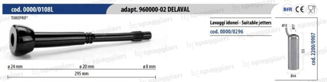 Guma strzykowa typ Alfa Laval 96000002, "ósemka Z", 8 mm, 4szt. Spaggiari