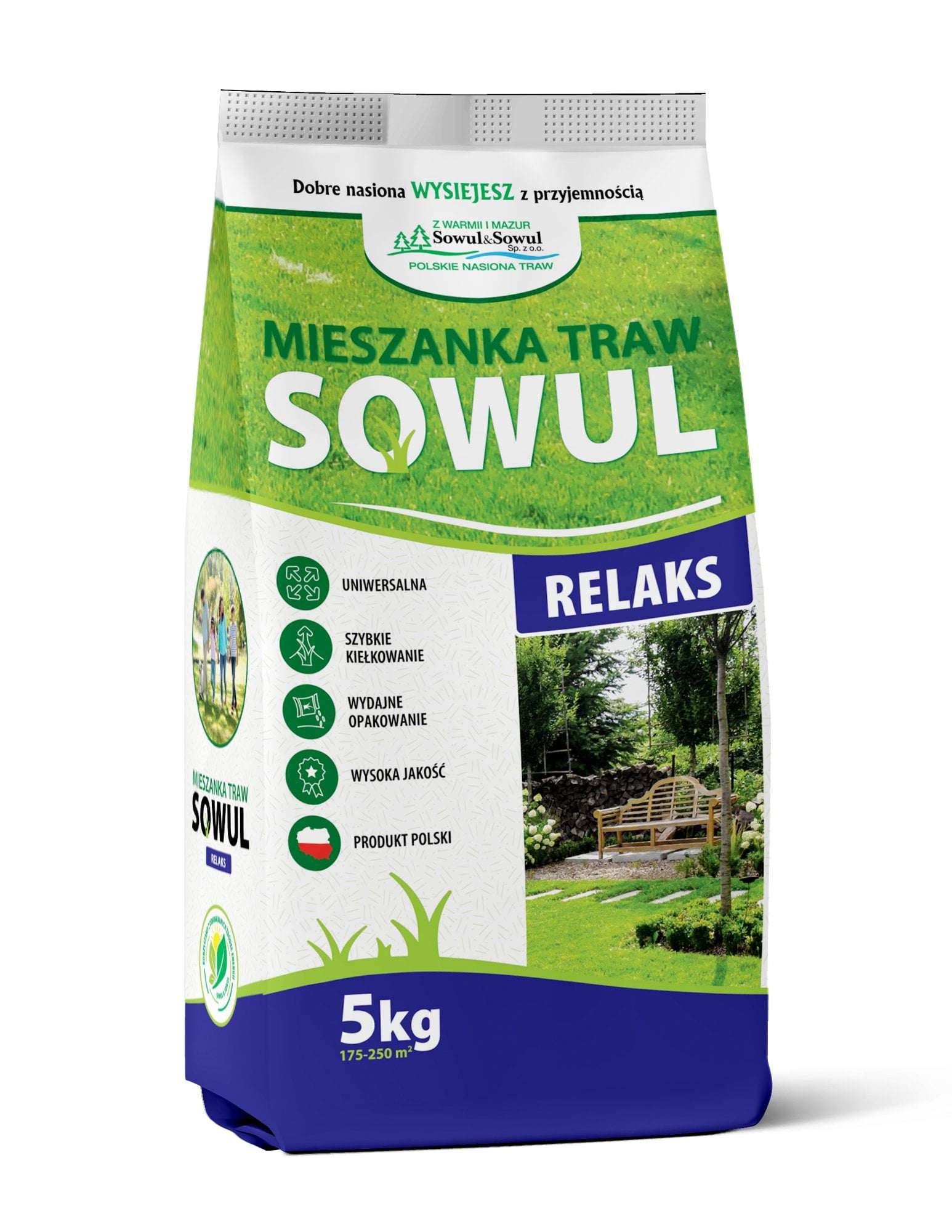 Mieszanka traw Relaks, 5 kg, Sowul & Sowul